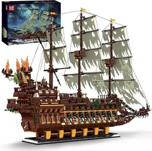 Mould King 13197 Flying Dutchman Ship Caribbean Pirate Building Block Adult Kid Toy 13138 Collection Decor 4364 Pcs summerwins