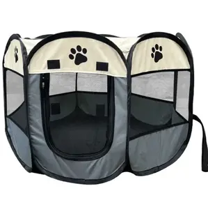 Portable Pet Playpen Octagonal Cage Foldable for Dog Cat XL