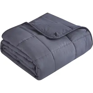 Weighted blanket (20 lbs, 60″ × 80″, queen size) for adults—all-season cooling, breathable heavy microfiber material with glass beads; soft, thick, comfortable large blanket suitable for summer, fall, and winter.