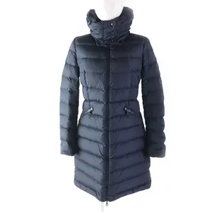 Pre-owned MONCLER Nylon Small Leather Goods FLAMMETTE Down Coat Navy Women