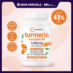 [LIVE Lab x New Arrivals Exclusive] Micro Ingredients Turmeric Curcumin 1,000mg | 95% Curcuminoids with Black Pepper & MCT Oil for Ultimate Absorption, No Filler, No GMO - 120 Vegetarian Capsules
