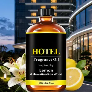 Hotel Scented Diffuser Oil Inspired by Lemon & Hawaiian Koa Wood Fragrance Oil 120ml - Luxurious Aromatherapy Essential Oil for Diffusers - Long-Lasting Scent fragancia