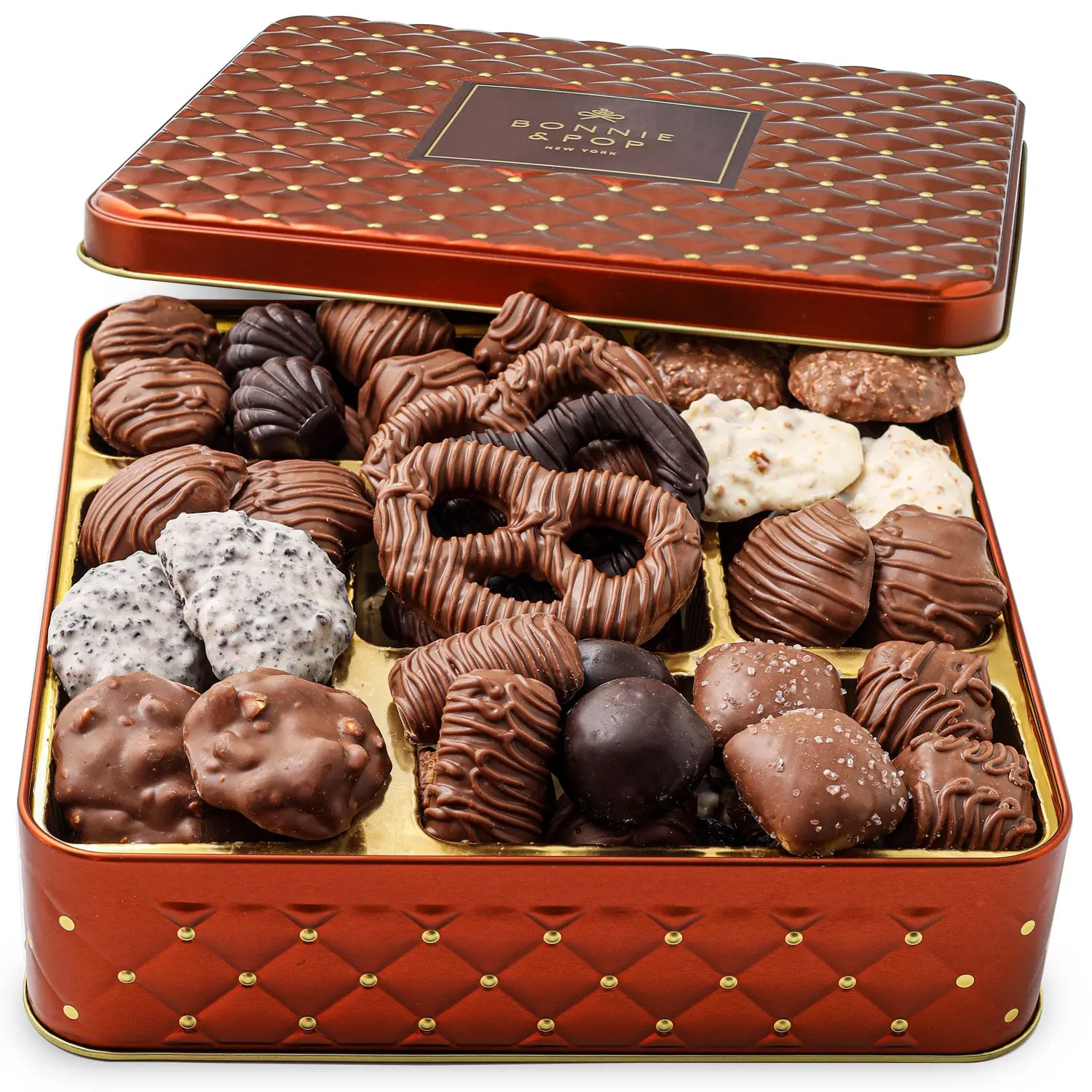 Gourmet Chocolate Gift Basket in Keepsake Tin,summerwins