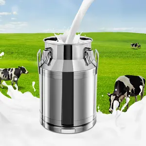 60/40/30L Stainless Steel Milk Bucket Wine Pail Water Can Ice Bucket With Sealed Lid Leak-proof Pot Commercial Milk Barrel For Kitchen Drinkware Jugs