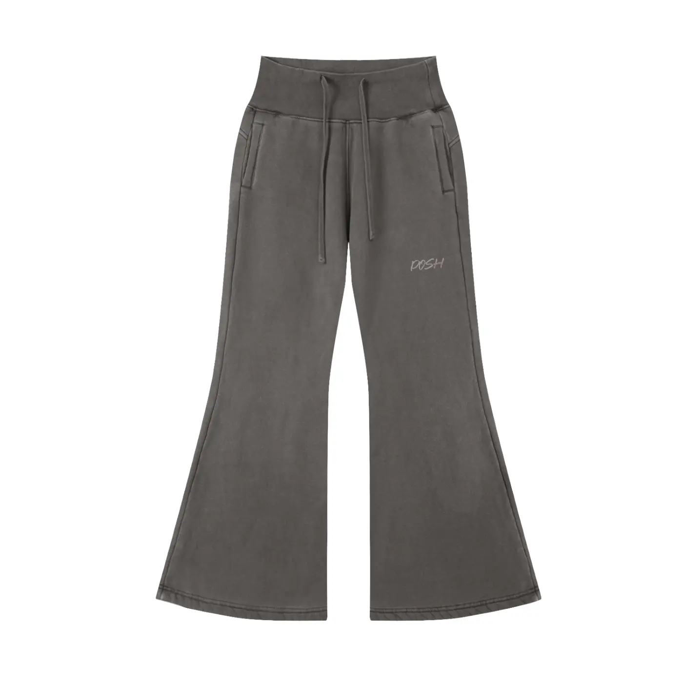 POSH Vintage Washed Flared Fleece Pants