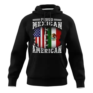 Proud Mexican American Black Hoodie