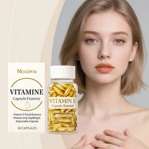 60 capsules of concentrated Vitamin E, single-use essence capsules, moisturizing and hydrating for facial skin, Serums