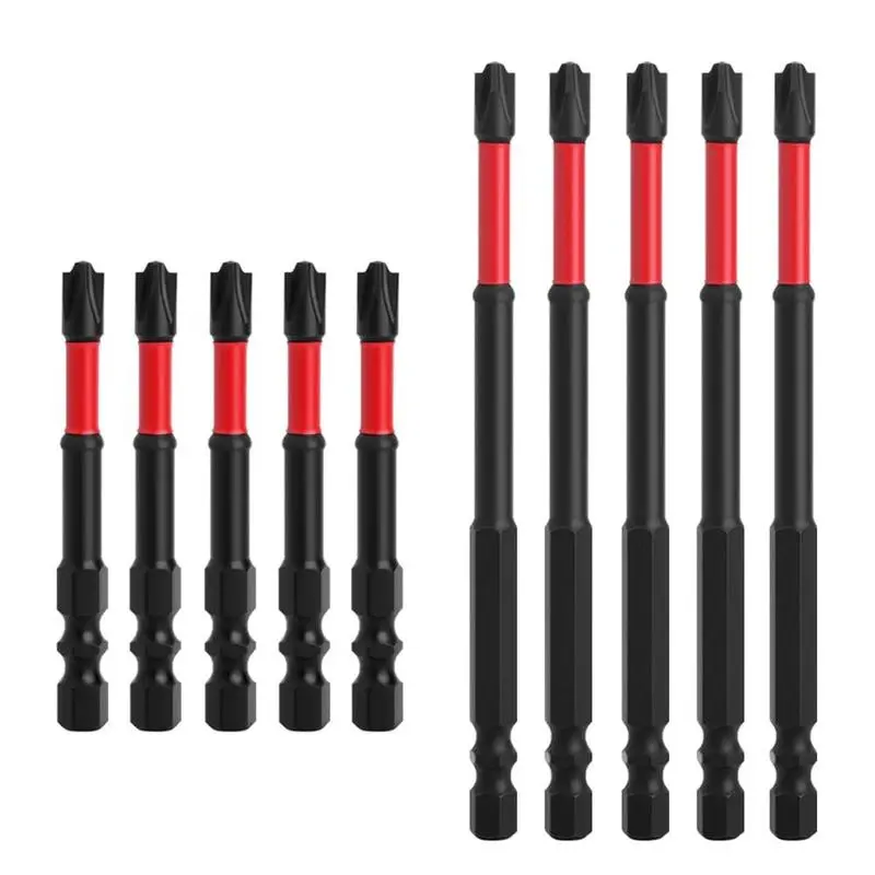 FPH2 Impact Screwdriver Bit Set for Electricians, S2 Steel 65mm & 110mm, 1/4 Inch Hex Shank Magnetic Cross Slot Screw Driver Drill Bits Used on Circuit Breakers