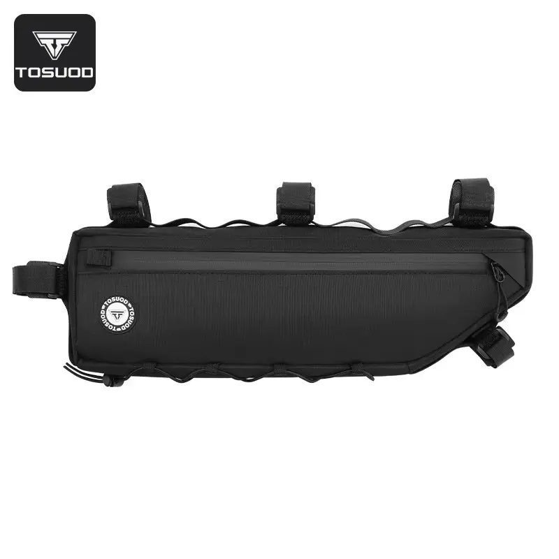 TOSUOD Bicycle Frame Bag, Waterproof Bike Tube Bag with Large Storage Capacity | Cycling Bag for MTB, Mountain Bike, Road Bike and Electric Bike | Lightweight Tool Organizer for Repair Kit, Wallet, Phone, Keys and Outdoor Riding Essentials