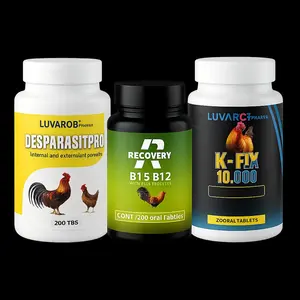 Poultry Supplement Pack- Multivitamin + Recovery Electrolytes + Vitamin K Support - 3 Bottles (200 tablets each)