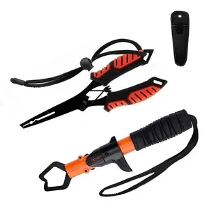 3CR14 Stainless Steel Fishing Pliers & Fish Gripper Set – Lightweight Design– Saltwater/Freshwater Multi-Tool Kit for Lure Anglers