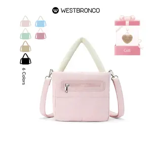WESTBRONCO 2026 Viral Puffer Crossbody Bag Spring Trendy Tote Bag for Women Adjustable Strap Cute Shoulder Fashion Handbag Casual Style Everday Elegant Commuter Bag outdoorfun