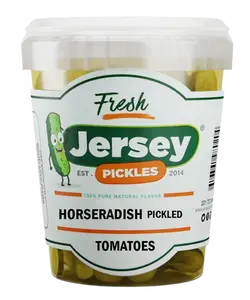 Jersey Pickles - Sweet Horseradish Pickled Tomatoes - Instant Food - Delicious - Natural Flavors