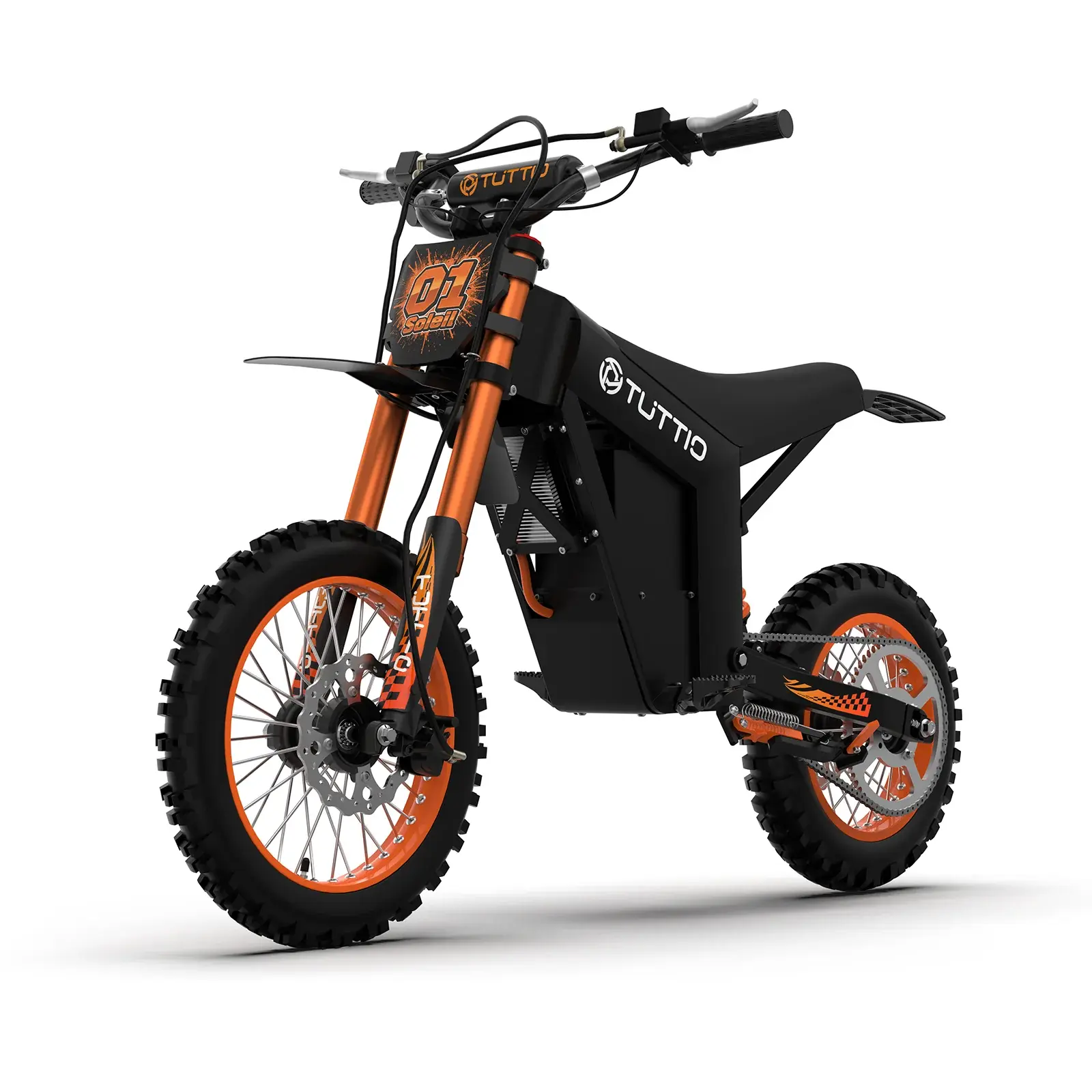 Tuttio Soleil01 All-Terrain Mountain Ebike - 14"/12" Mixed Wheels, Full Suspension, Hydraulic Brakes for Efficient Uphill Climbing, Ebikes, Youth, All-Terrain Rides, Agile Steering, Dual Damping, Larger In The Front, Hiking / Light Outdoor, Precise Speed,