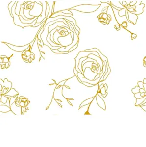 Contact Paper Floral Wallpaper Gold and White Contact Paper Peel and Stick Wallpaper Boho Flower Contact Paper for Cabinets Covering Vinyl Rolls 78.7"x17.3"