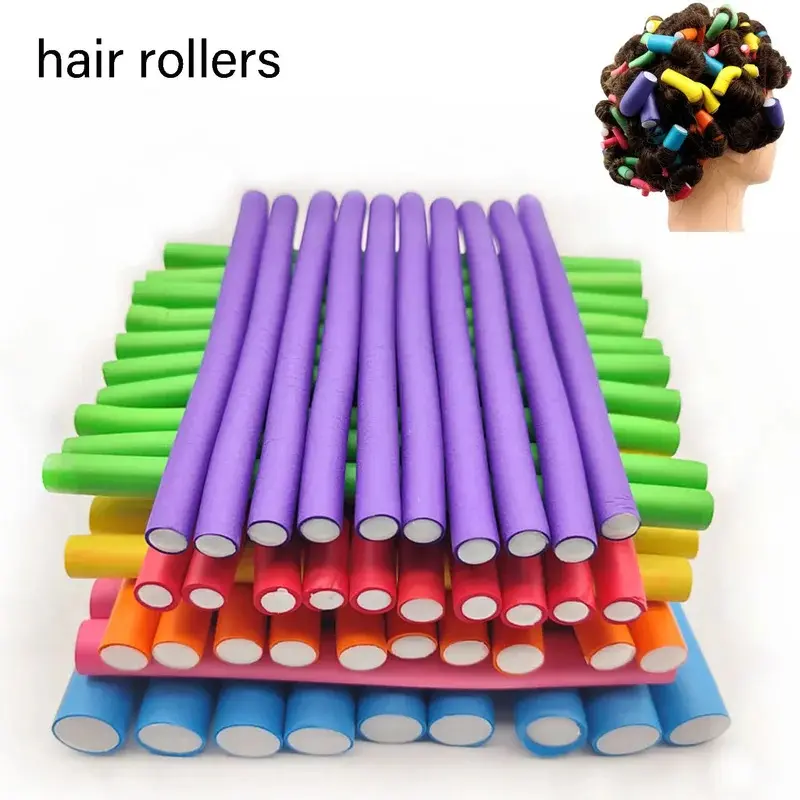 Hair Rollers 10pcs Flexible Hair Soft Foam Bendy Twist  No Heat Styling Tools for Women Girls Portable Convenient heatless curls rods curling iron flexi rods curls heatless curls rods Beginner-Friendly Item Haircare