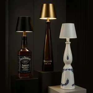 2025 New Wireless Bottle LampWeekly DealsLED Bottle Lights for Liquor & Wine Bottles,Cordiess Lampshade, Whiskey Bottle TopLight, Bottle Stopper Night Light Kit,Rechargeable 3-Tone Touch-Dimmable