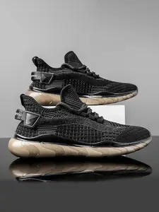 Men's Breathable Mesh Sneakers, Low-Top Casual Shoes, Anti-Slip Wear-Resistant Lightweight Trendy Footwear, / Colors Available