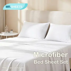 [Memorial Day Sale]NTBAY 1800 Series Microfiber Bed Sheet Set, Ultra Soft Brushed Fabric for Hotel Comfort, Breathable & Wrinkle Free, Deep Pocket 3/4 Piece