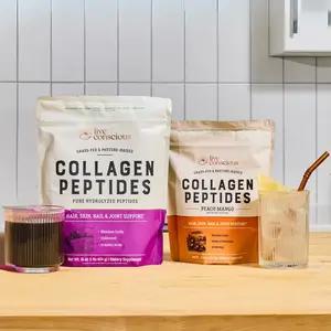 Live Conscious Collagen Peptides Powder - Peach Mango & Unflavored - Types I & III Hydrolyzed Bovine Collagen - For Hair, Skin, Nail & Joint Support Live Conscious Collagen Peptides Powder - Peach Mango & Unflavored - Types I & III Hydrolyzed Bovine Collagen - For Hair, Skin, Nail & Joint Support