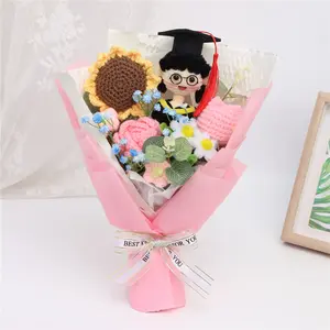 Realistic Flower Gift Set, Crochet Rose & Flowers, Perfect for Birthday, Anniversary, Mother's Day, Wedding, Graduation, Teacher Appreciation, Crochet Flower Bouquet