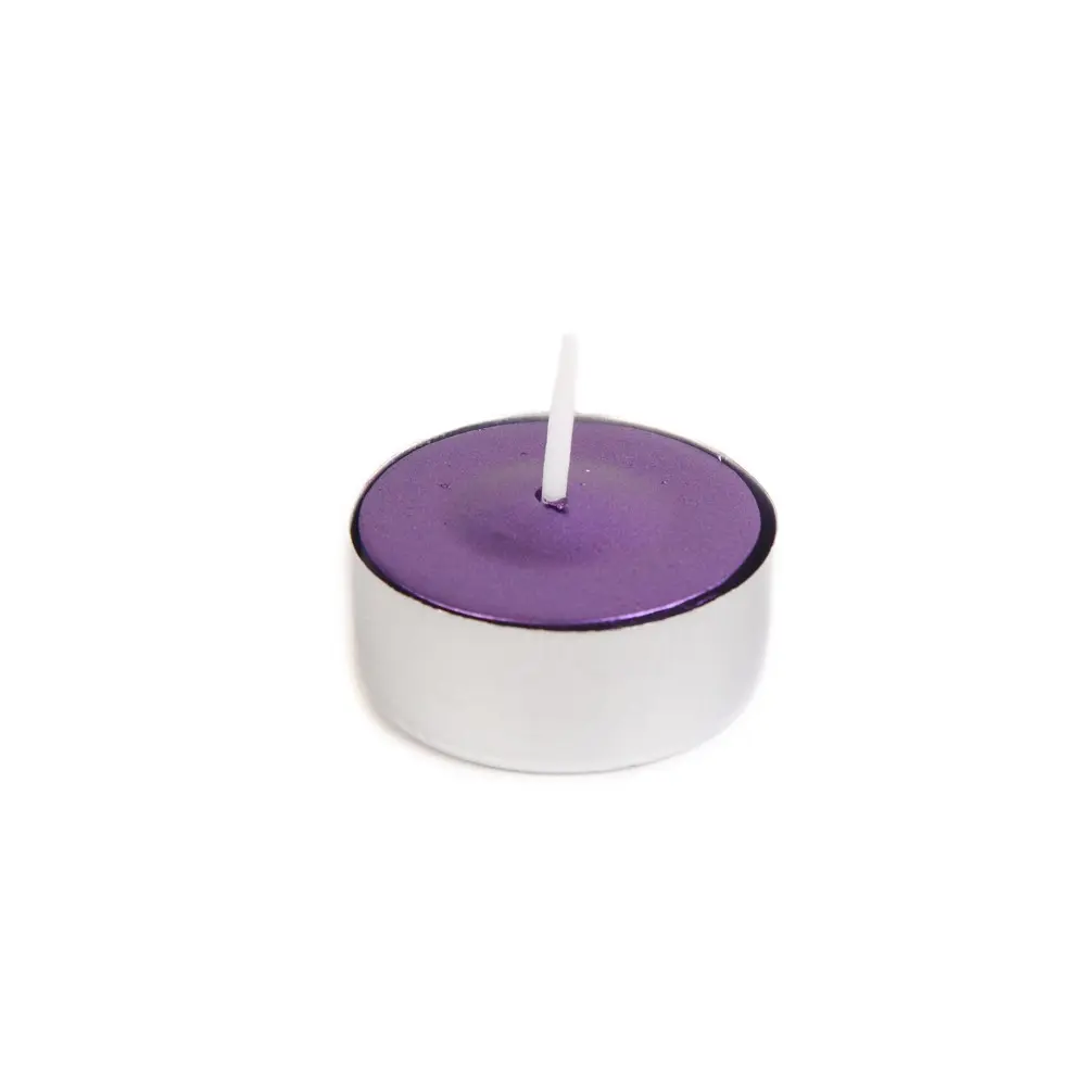 Jeco CTZ-043 50-Piece Metallic Purple Decorative 2-Inch Tealight Candles, Decorative Candles, 2-Inch Candles