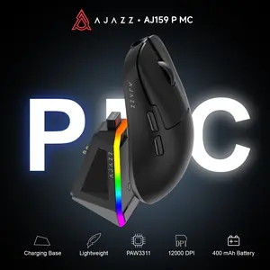 Ajazz AJ159P MC Triple-Mode Wireless Gaming Mouse PAW3311 Sensor 1000Hz Polling Rate 400mAh Battery for Long-Lasting Performance 100-24000 DPI Range Suitable for Office/Gaming/PC/Windows/Mac