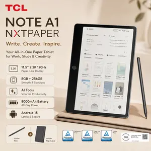 TCL Note A1 NXTPAPER Paper Tablet, Digital Notebook with Pen & Flip Case, 11.5” 2.2K 120Hz Paper-Like Display, 8GB+256GB, AI Tools, 8000mAh Battery, Android 15, Tablet for Work, Study & Creativity fathersdaygift