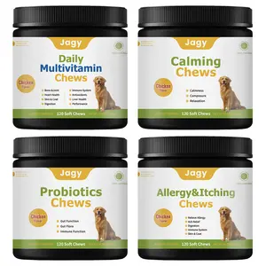 Jagy Complete Daily Health System for Dogs - Soft Chews with Probiotics & Multivitamins for Skin Relief, Allergy Relief, Gut & Mood Wellness