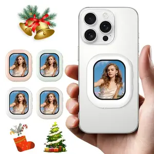 2.01-inch Wireless Selfie Camera Monitor, Wireless External Display with Magnetic Base, Supporting 2.4G WiFi and Bluetooth 5.0, Wide Compatibility, Compatible with iPhones iOS 9.0+/Android 2.0+/HarmonyOS 3.0+ Smartphones, Ideal for Live Streaming