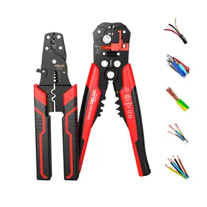 DELIXI ELECTRIC Wire Stripper Self-Adjusting Wire Stripping Tool, 3-in-1 Automatic Cable Stripper Plier with Wire Cripmer & Cutter for 10-24 AWG, Wire Stripping/Crimping/Cutting