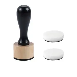 Wooden Handle Color Sponge Stamp Hollow Template Coloring Tool Hand Account Ink DIY Blending Material Handcraft Handmade Crafts