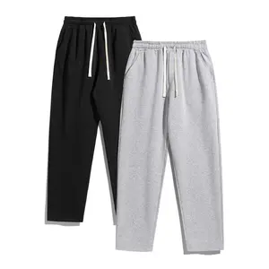 Men's Regular Fit Solid Drawstring Waist Sweatpants, Casual Pocket Design Pants for Fall & Winter, Men's Trousers for Daily Wear Activewear Bottoms