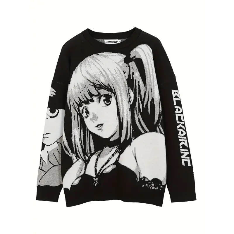 Two-dimensional Sweater Men And Women With Hip-hop Loose Autumn And Winter New Sweater