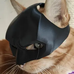 Batman Cat Mask for Pet Accessories - Black Design for Your Feline Friend