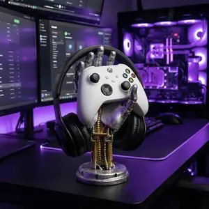 Cyberpunk Game Controller Stand-Desk Organizer for Controllers/Phones/Over-ear headphones, Multi-Functional Gamer Accessory, Console Accessories,Back-to-School Gift  Gift