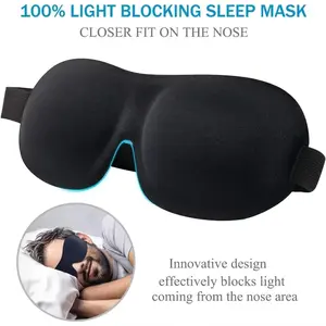 3D Sleep Mask Blindfold Soft Memory Foam Eye Mask for Sleeping Travel Blockout Light Slaapmasker Eye Cover Comfortable & Effective