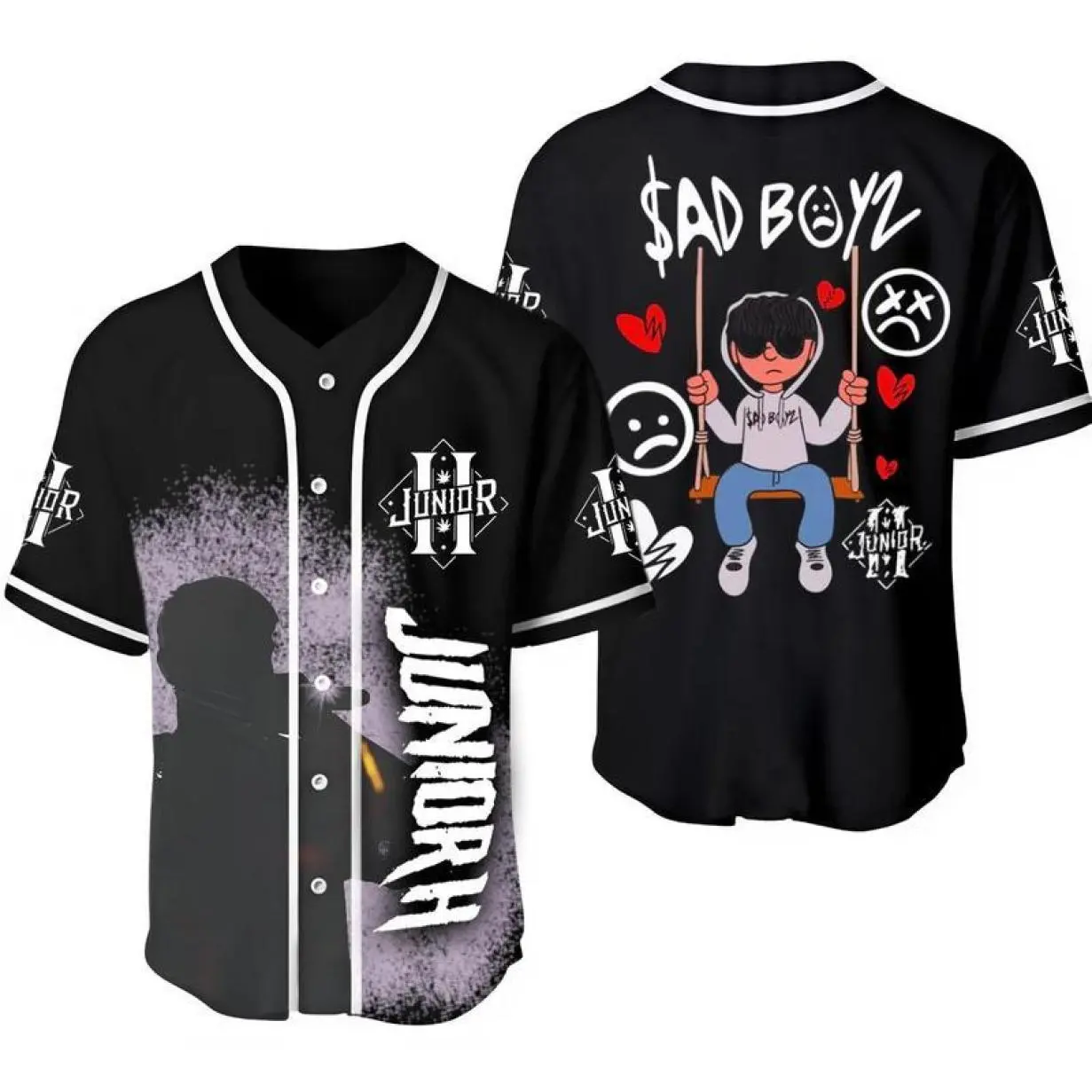 Junior H Tour Baseball Jersey Sad Boyz 4 Life Baseball Jersey Sad Boyz Mania Tour Jersey Shirt Gift For Fans Men Women, Trendy