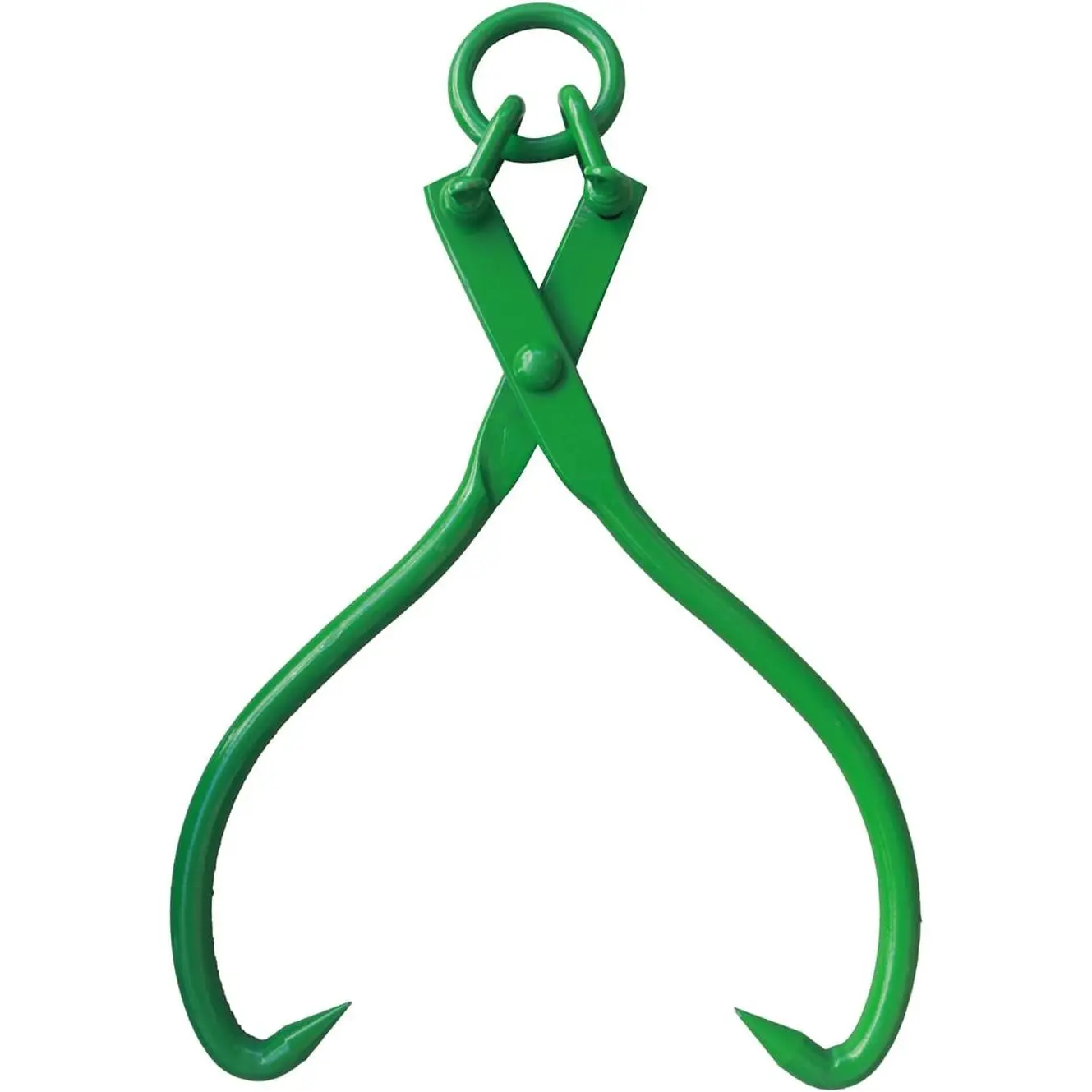 Heavy Duty Carbon Steel Timber Claw Hook - 25 in Jaw Opening Log Handling Tongs, Lumber Skidding Logging Grabber Grapple