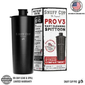 The Snuff Cup Pro™ Spit Cup with Hidden Can Storage