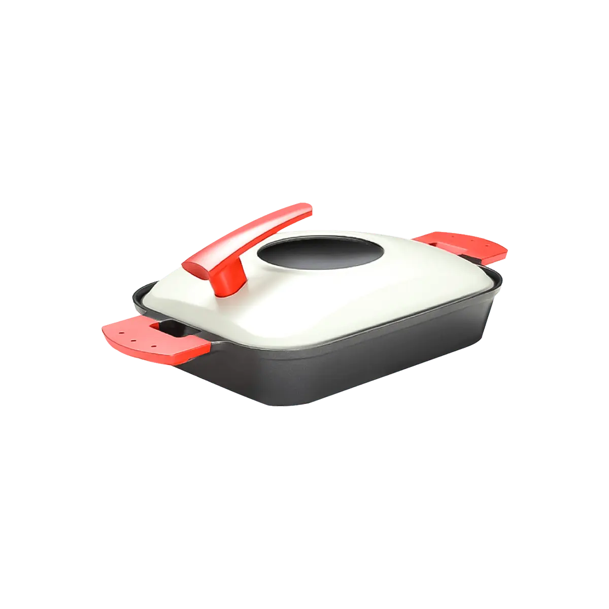 UCHICOOK Steam Grill with Metal Cover #Red