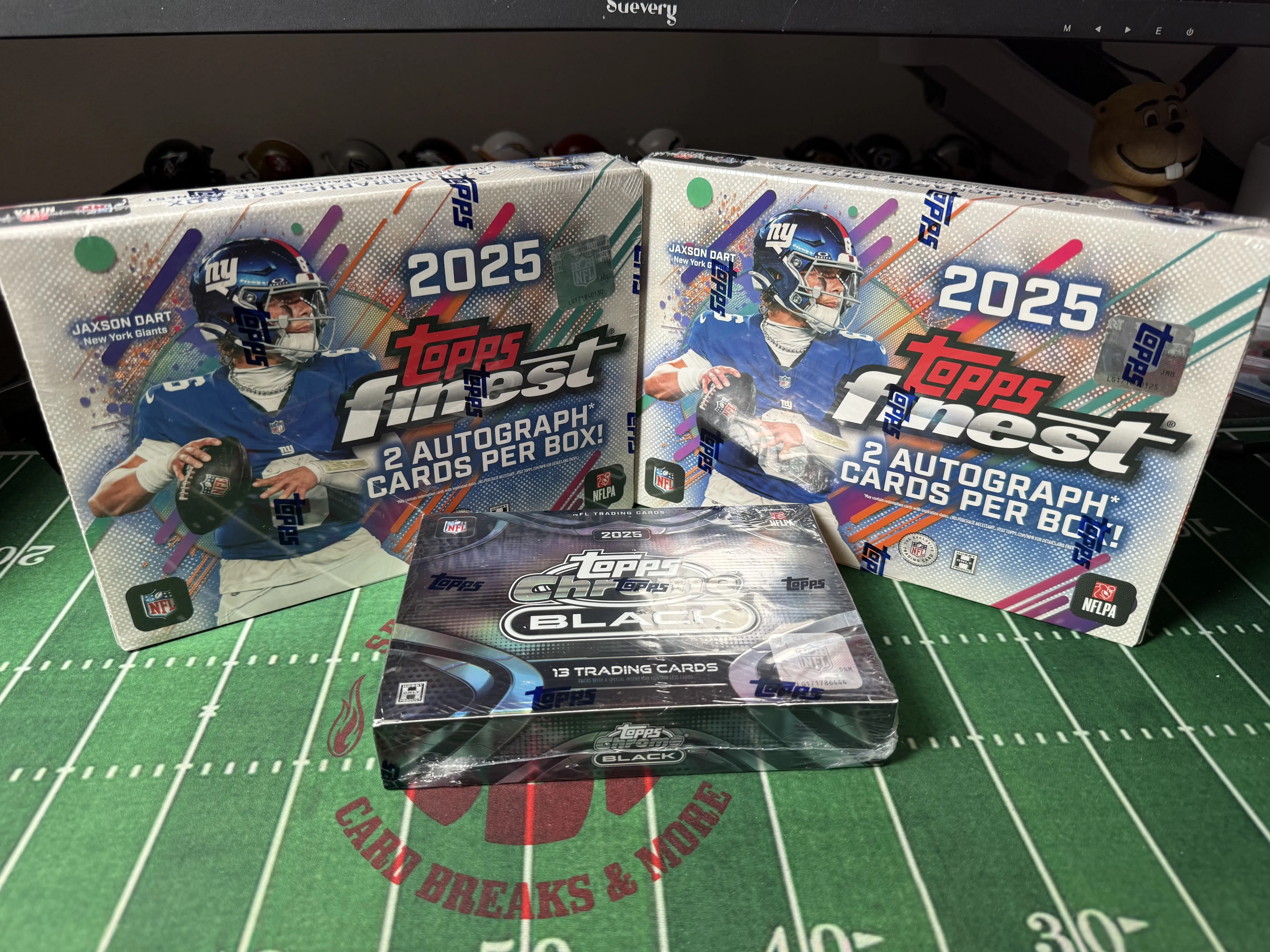 Part 2- PYT BREAK - 3 Box- 2 2025 Topps Finest Hobby and 1 Topps Chrome Black- Football- Topps Trading Cards - Trading Card Breaks