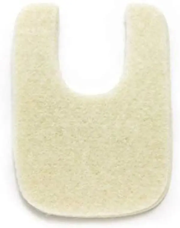 Wide U Shaped Felt Callus Horseshoe Pads - Adhesive Foot Pads That Protect Calluses from Rubbing On Shoes - 1/8"