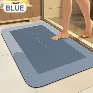 Non Slip Diatomaceous Earth Bath Mat Super Absorbent Fast Drying Stone Bathroom Mat for Shower Floor Kitchen Sink Laundry Room Eco Friendly