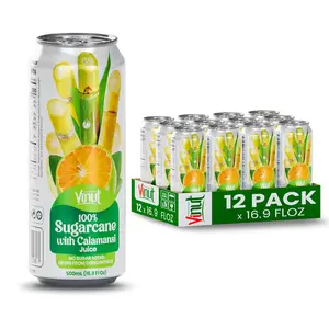 Vinut 100% Sugarcane with Calamansi Juice 12 Pack & 24 Pack No Added Sugar Beverage 16.9 Fl Oz Pure Ingredients Refreshing Tropical Drink