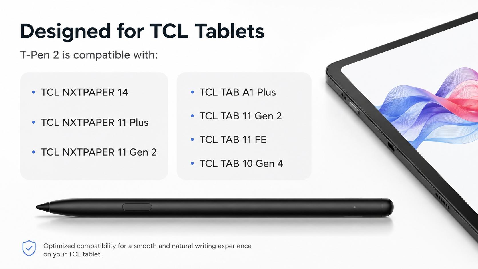 TCL T-Pen 2 Digital Stylus Pen Accessories for TCL Tablets - 4,096 Levels, Plastic Body, Interchangeable Tips, Press-and-Hold Eraser, 112 Hours Long Battery, Lightweight for Computer Writing, Drawing | TikTok Shop Back to School, Pressure Sensitivity