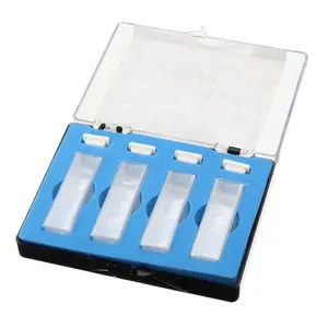 Laboratory Boxed Glass Quartz Cuvette With Lid And Double Penetration
