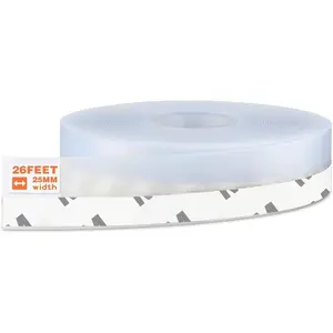 26 Feet 25mm Silicone Seal Strip, Door Weather Stripping Window Sealing Tape for Draf