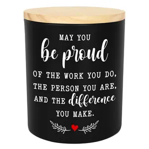 OASSIE Thank You Gifts for Women Men - Be Proud Long Lasting Vanilla Lavender Candle 10 oz - Birthday Inspirational Appreciation Retirement Gifts for Coworkers Boss Employee Teachers