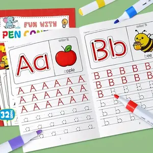 Colorful Abc Learning Workbook for Preschoolers, Includes Capital and Small Letters Practice, Educational and Fun, Boosts Early Reading and Writing Skills